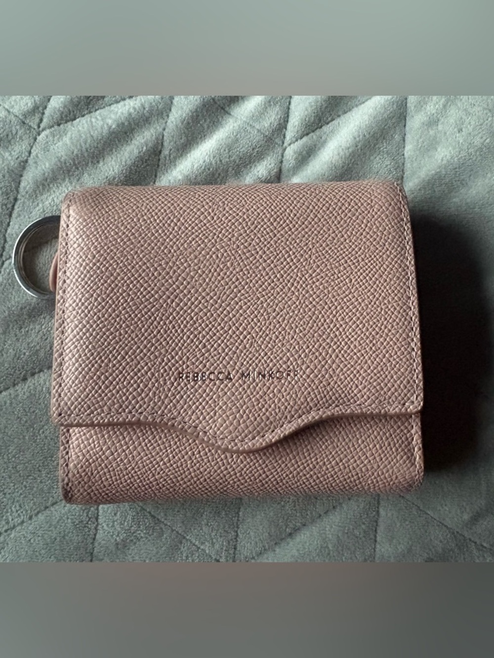 NWOT Rebecca Minkoff Bifold ID Textured Leather Wallet in Ballet